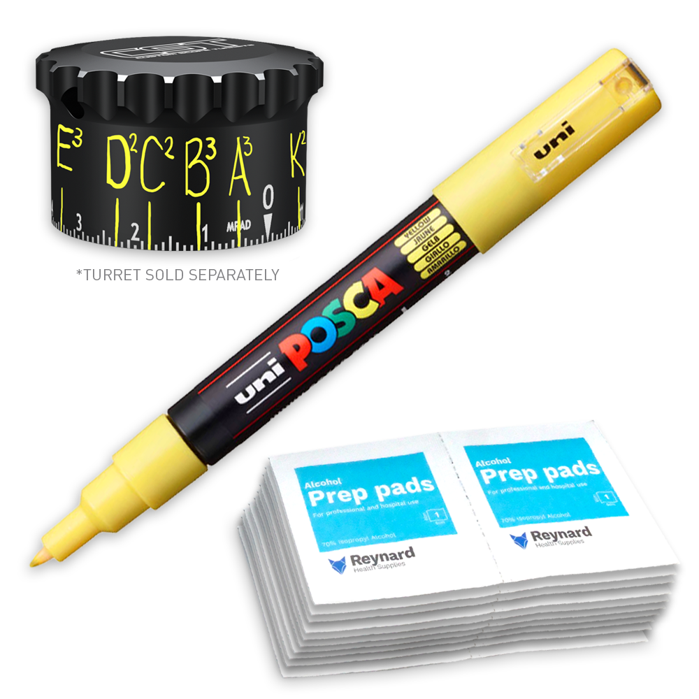 POSCA PC-1M Yellow + 20 Wipes