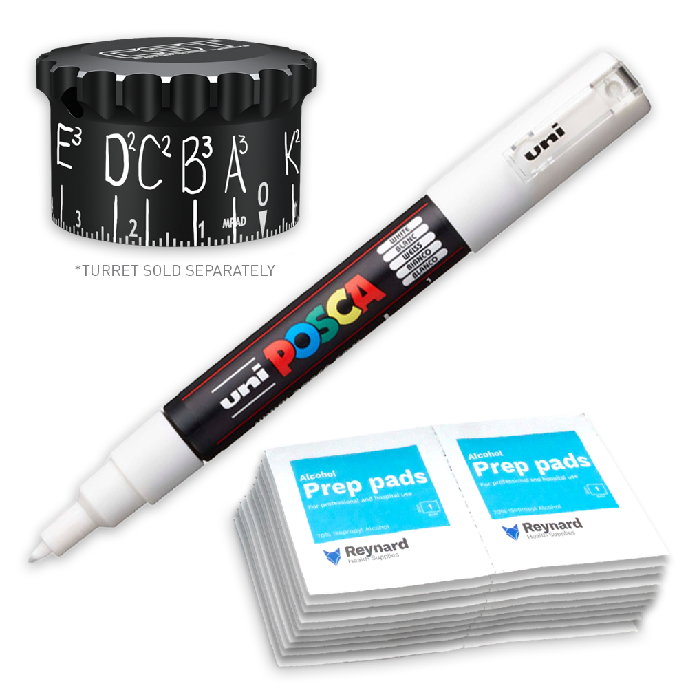 POSCA PC-1M White + 20 Wipes